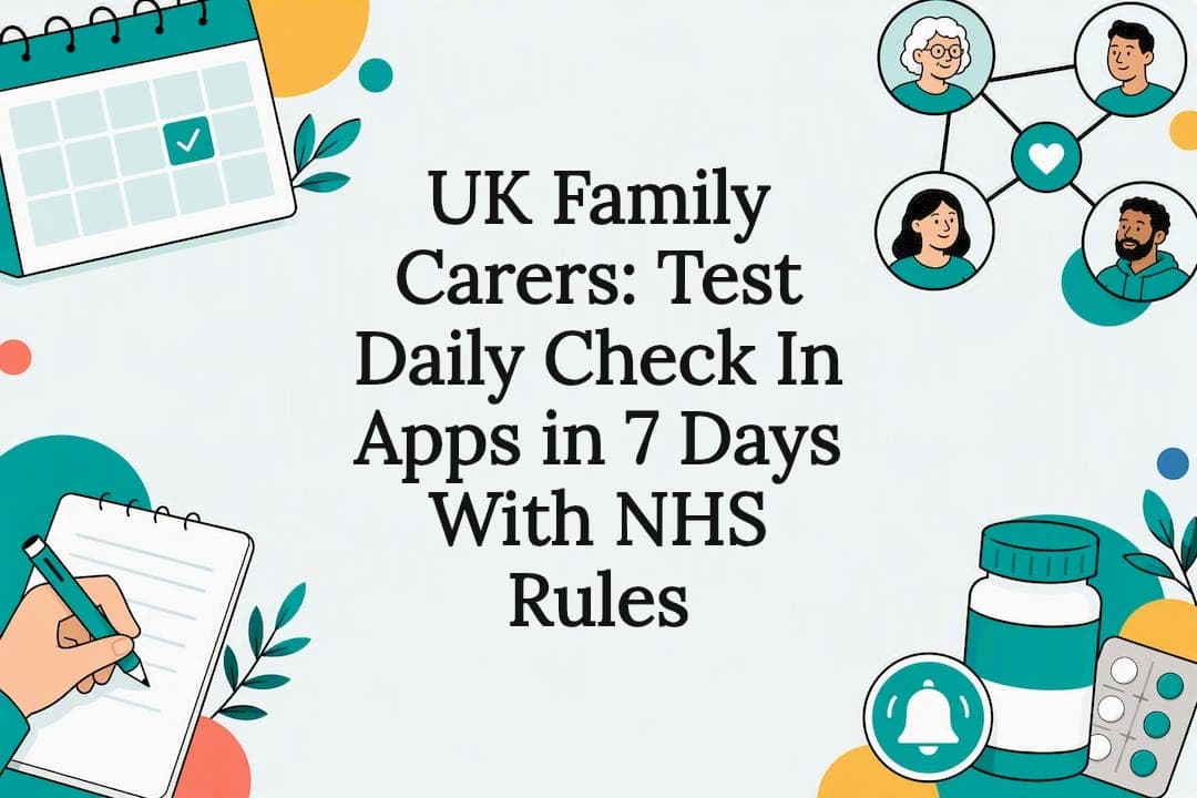 UK Family Carers: Test Daily Check In Apps in 7 Days With NHS Rules